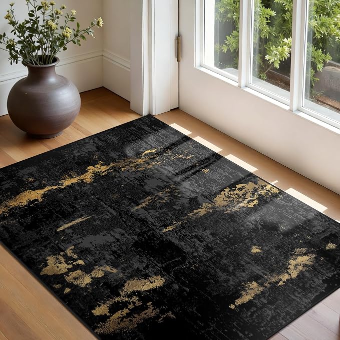 RELEANY Washable Area Rugs 3'x5' Non-Slip Modern Abstract Soft - Image 3
