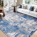 RELEANY Washable Area Rugs Square 10ft Non-Slip Modern Abstract Soft by RELEANY