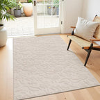 Vaukki 3x5 Area Rug for Living Room, Soft Fluffy Washable Modern Floral Indoor - Image 8