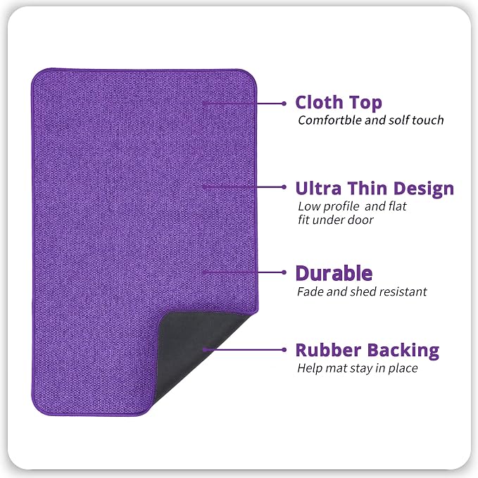 Bosap Bathroom Rugs Set 2 Pieces, Thin Bathroom Mats, Toilet Rugs, Quick Dry - Image 2