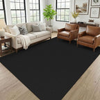 KOZYFLY Black 6x9 Dining Room Rugs, Washable Area Rug by KOZYFLY