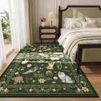 Unirea 3x5 Dark Green Cat Area Rug - Image 9