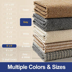 Faux Jute Area Rug 6'x9', Washable & Non-Slip, No Odor. Farmhouse Boho Style - Image 7