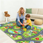 Farmyard Adventure Play Rugs, Educational and Fun Farm Car Rug Play Mat - Image 3
