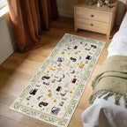 2x5 Washable Rug Runner, Non Slip Low Pile Hallway Cat Runner Rug, Stain - Image 5