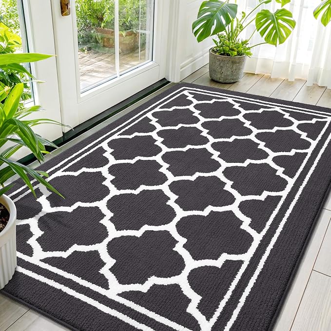 Buganda Large Indoor Door Mat, Dirt-Resistant and Absorbent Doormat, Low by Buganda