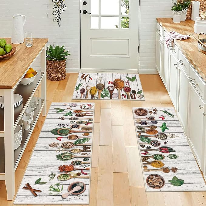 Vaukki Boho Kitchen Rug Sets 3 Pieces, Washable Kitchen Mats - Image 6