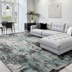 RELEANY Washable Area Rugs 10'x14 Non-Slip Modern Abstract Soft - Image 4