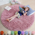 Amdrebio Blush Pink Circle Round Rug 5Ft by Amdrebio