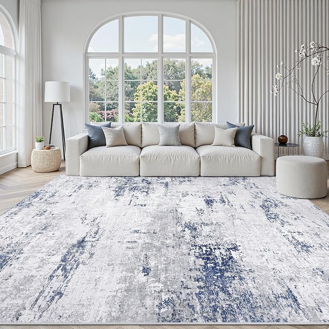Area Rugs 8x10 Living Room: Large Modern Abstract Washable Rug Soft Anti-Skid by GENTDRIZZ