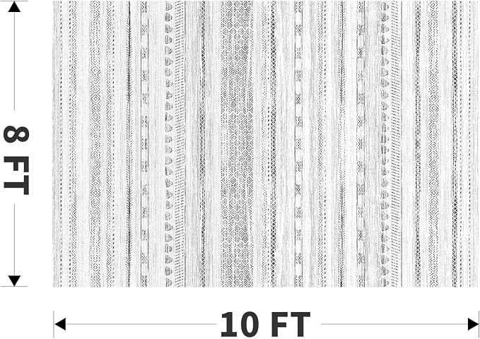 8x10 Area Rugs for Living Room Machine Washable Rug Distressed Indoor Carpet - Image 2