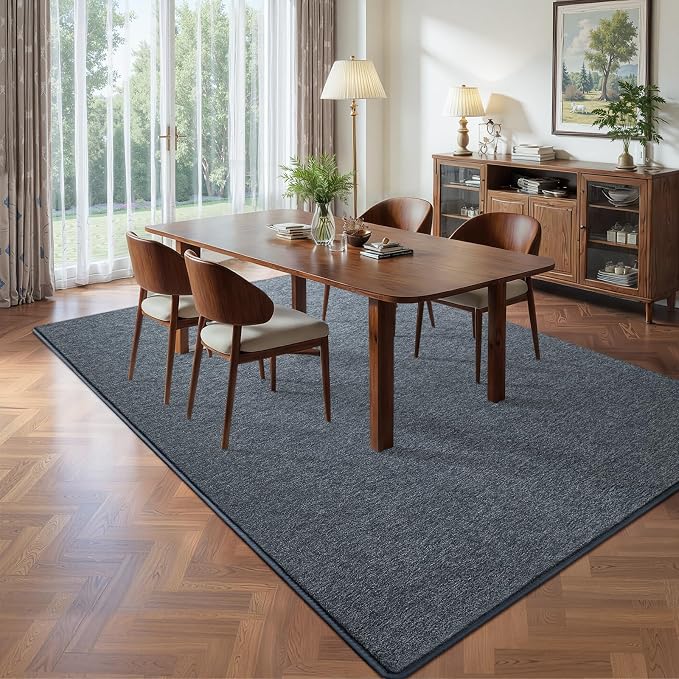 Pettop 4x6 Blue Grey Area Rugs for Living Room Bedroom, Thickened Memory-Foam - Image 5