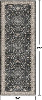 Black Washable 8ft Long Runners - Image 2