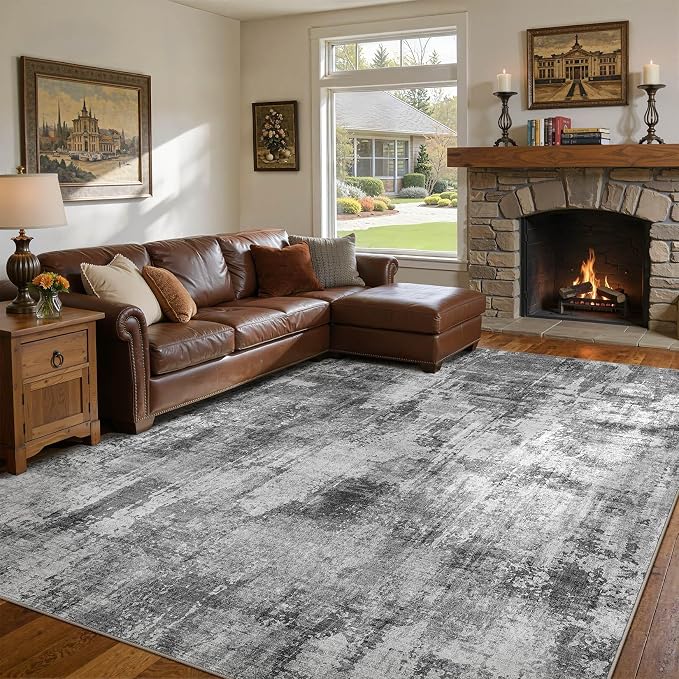 DMOYEST 10x12 Area Rug for Living Room, Washable & Non Slip Large Indoor Carpet by DMOYEST