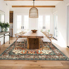Yamaziot 6x9 Large Area Rug, Non-Slip Washable Boho Vintage Living Room Rug - Image 8