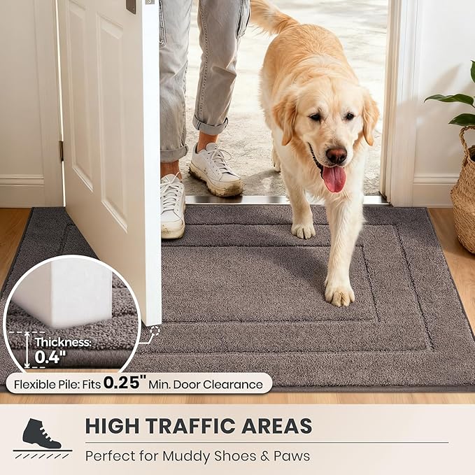PURRUGS Dirt Trapping Door Mat 20" x 31.5", Non-Slip/Skid Machine Washable - Image 6