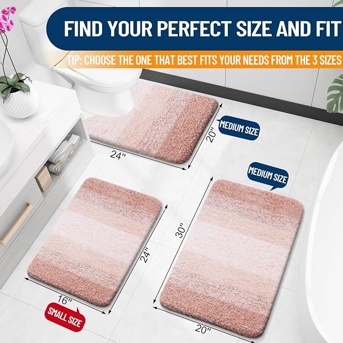 OLANLY Large Bathroom Rugs Mat 44x32, Extra Soft Absorbent Microfiber Bath Rugs - Image 2