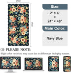 DUKINO 2x4 Washable Runner Rugs, Non Slip Floral Print Entryway Rug - Image 2