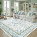 DCX Green 5x7 Rug, Kid & Pet Friendly by DCXWashableRug
