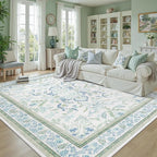 DCX Green 5x7 Rug, Kid & Pet Friendly by DCXWashableRug