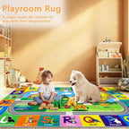 Kids Rug for Playroom Educational ABC Rug Washable Play Mat Learning Alphabet - Image 7