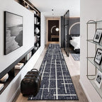 Non Slip Hallway Runner Rug 2.6x12, Modern Distressed Stripe, Washable Extra - Image 8