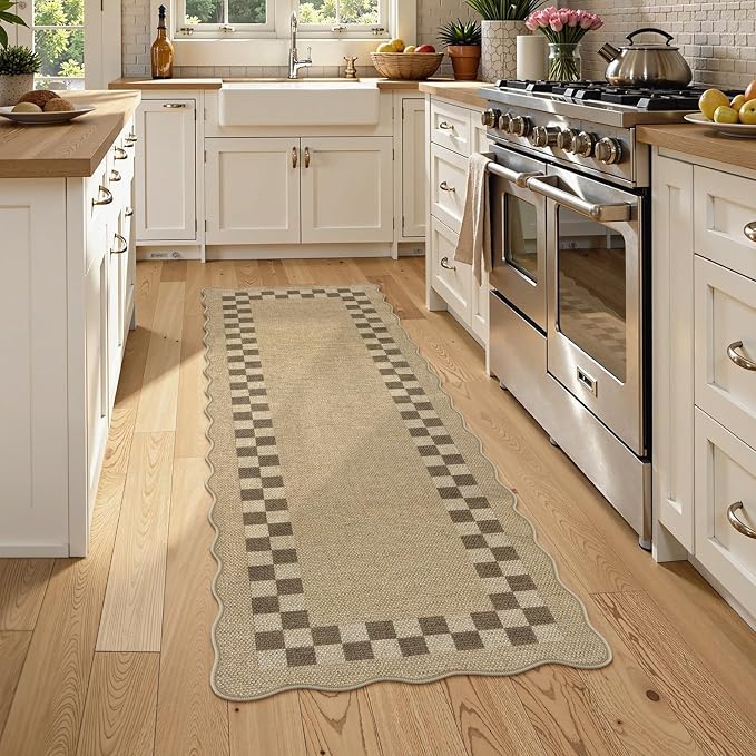 LIVEBOX Easy Jute Checkered Runner Rug - Image 2