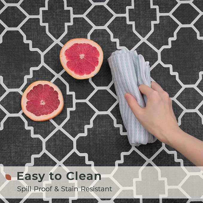 FRESHMINT Kitchen Mat Set of 2, Anti-Fatigue Cushioned Kitchen Mats - Image 4