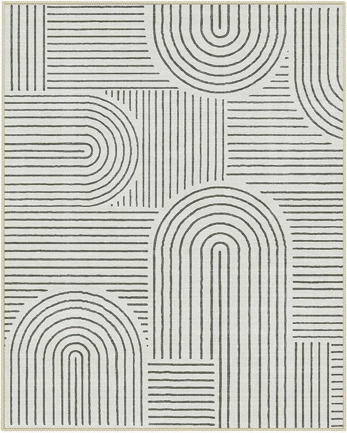 Lahome Abstract 8x10 Area Rugs for Living Room Bedroom, SoftWashable Rugs 8x10 - Image 7