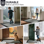 Front Door Mat 17''x30'', Absorbent Dirt Resist Washable Non Slip Low-Profile - Image 9
