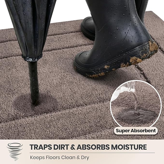 PURRUGS Dirt Trapping Door Mat 20" x 31.5", Non-Slip/Skid Machine Washable - Image 2