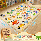 6x9 ABC Classroom Rug for Kids Playroom, Alphabet Rug - Image 2
