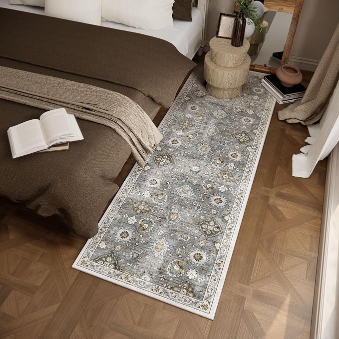 Washable Runners for Hallways Kitchen Rugs: 2'6"x8' Runner Rug Stain Resistant - Image 3