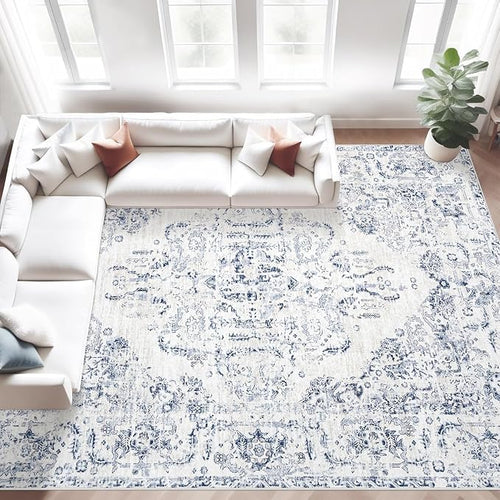 10x14 Area Rugs for Living Room: Washable Rug Vintage Large Rugs Soft Non Slip by MXSANYOORUG