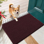 OLANLY Dog Door Mat for Muddy Paws 24x16, Ultra Absorbent Chenille Mud Doormat by OLANLY
