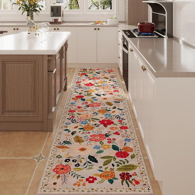 Rugcomf Runners for Hallways Kitchen Runner Rug Non Slip 2'x 10' Long Washable - Image 2