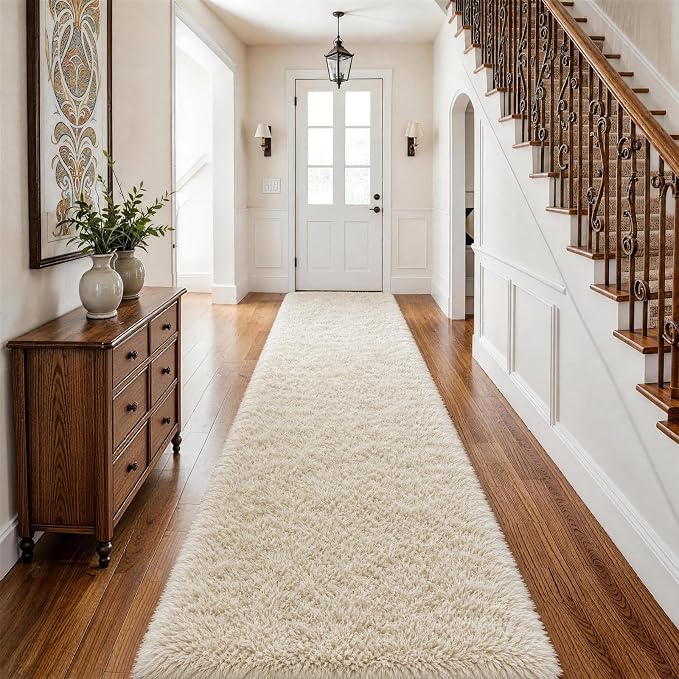 Ophanie Runner Rug for Hallway, 2.5x12 Washable Non-Slip Fluffy Soft Bedside by Ophanie