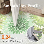 6x9 Indoor Outdoor Area Rug Washable Patio Rug Green Non Slip Non Shedding - Image 5