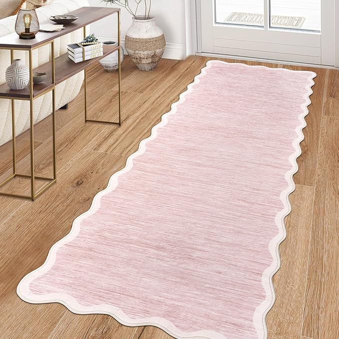 GarveeHome Scalloped Washable Runner Rug 2x6 Runner Non Slip Kitchen Rug Modern - Image 2