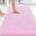 OLANLY Bathroom Rugs 32x20, Extra Soft Absorbent Chenille Bath Rugs, Rubber by OLANLY