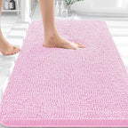OLANLY Bathroom Rugs 30x20, Extra Soft Absorbent Chenille Bath Rugs, Rubber by OLANLY