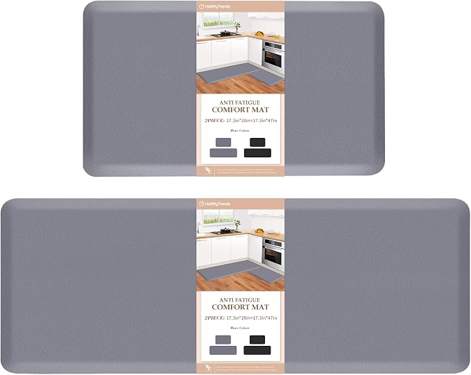 HappyTrends 2 PCS Kitchen Mat Cushioned Anti-Fatigue Floor Mat, Heavy Duty by HappyTrends