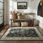 RELEANY Area Rugs 3'x5' Washable Non-Slip, Floral Vintage Distress Medallion - Image 2