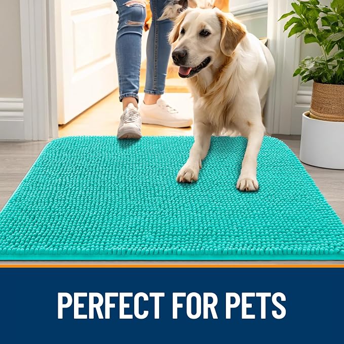 OLANLY Dog Door Mat for Muddy Paws 45x27, Absorbs Moisture and Dirt, Absorbent - Image 6