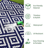 GENIMO Outdoor Rug for Patio Clearance, Reversible Plastic Straw Rugs for RV - Image 5