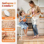 Collive Fall Orange Floral Kitchen Mats, Cushioned Anti Fatigue Kitchen Rug Set - Image 6