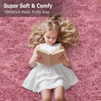 Soft Runner Rug for Bedroom Living Room, 2x8 ft Fluffy Blush Pink Rug for - Image 9