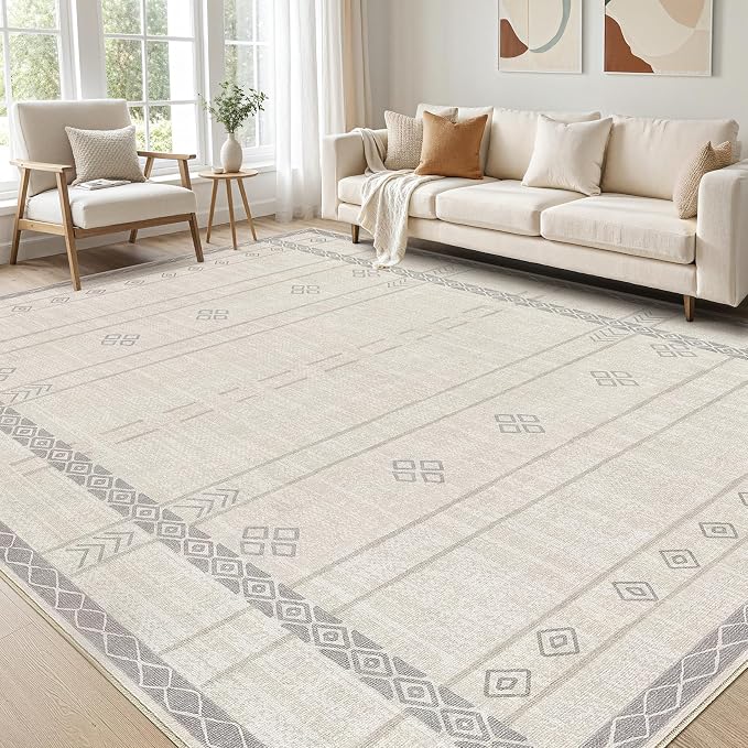 cotiled 6x9 Area Rugs Living Room Rug: Washable Boho Rugs by COTILED