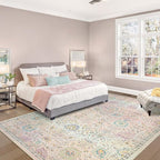 Lahome Girls Bedroom Pink Rug 6x9, Soft Washable Floral Area Rug, Non Slip - Image 8