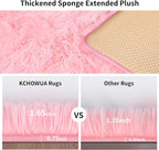 KICHOWUA Thick Area Rug 5x7 Pink Fluffy Shag – Ultra Soft Plush Fuzzy Washable - Image 2